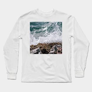 White Ocean Wave Long Sleeve T-Shirt